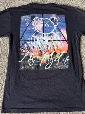 Los Angeles Graphic Tee - Black Sunset Print
